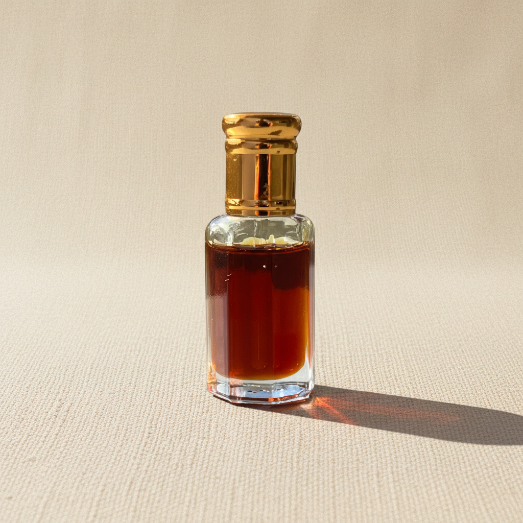 Bo Rai Farmoud – Originalflasche, beiger Hintergrund